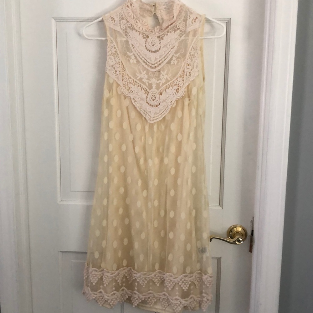 A’Reve cream all lace dress